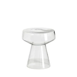WARU Table D'appoint Ronde En Verre ø37cm -Meubles Soldes Magasin table appoint ronde verre 37cm drawer waru 1