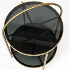 MAEVE Table D'appoint Ronde En Verre Et Métal ø43cm -Meubles Soldes Magasin table appoint ronde verre metal 43cm maeve 3