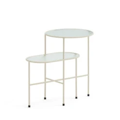 NIX Table D'appoint En Verre Strié Et Métal -Meubles Soldes Magasin table appoint verre strie metal teulat nix 2