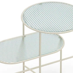 NIX Table D'appoint En Verre Strié Et Métal -Meubles Soldes Magasin table appoint verre strie metal teulat nix 3