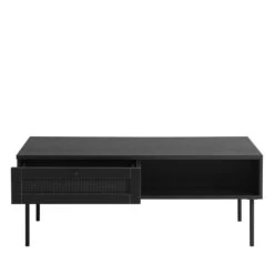 RINTO Table Basse 1 Tiroir En Bois Et Métal 12 RINTO Table Basse 1 Tiroir En Bois Et Métal -Meubles Soldes Magasin table basse 1 tiroir bois metal rinto 3