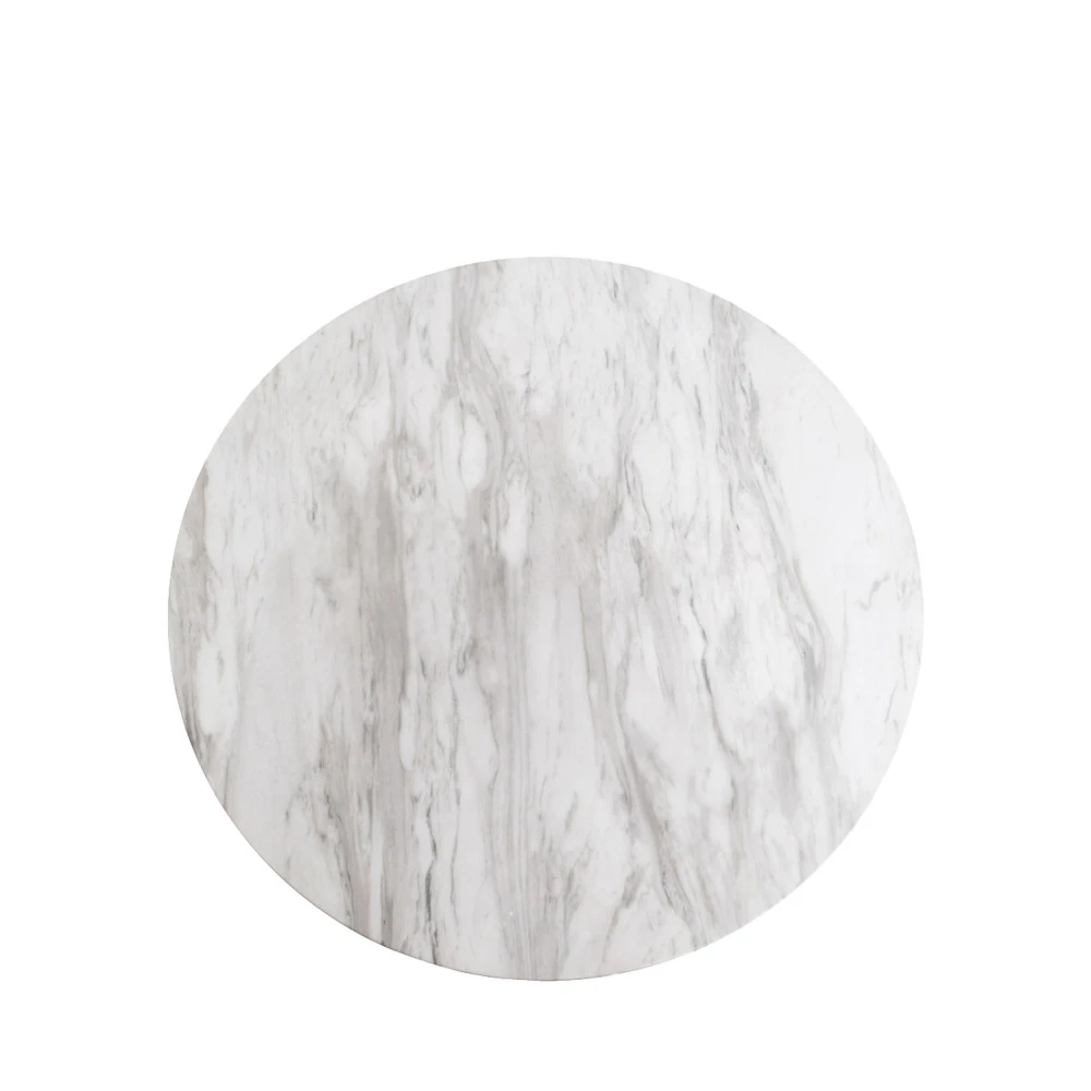 BOLZANO Table Basse Aspect Marbre Et Métal ø70xh45cm 5 BOLZANO Table Basse Aspect Marbre Et Métal ø70xh45cm – Image 3