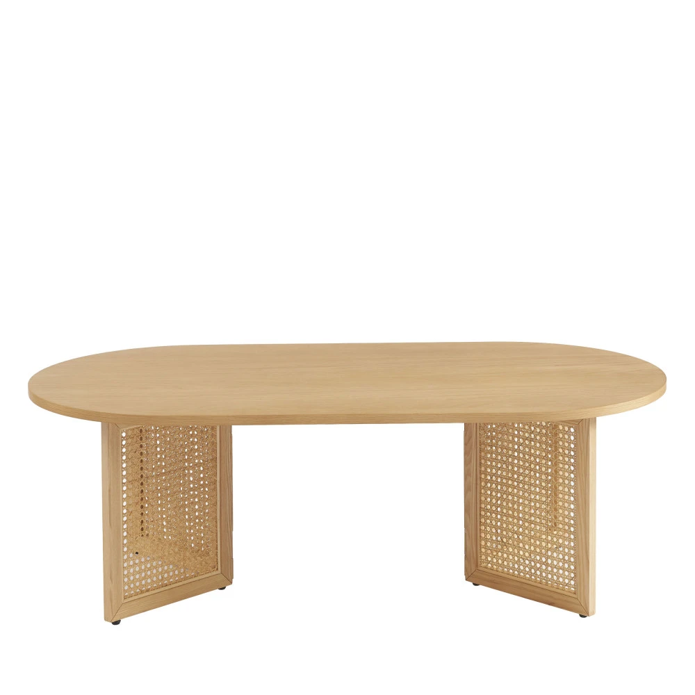 BOMBONG Table Basse En Bois Et Cannage L120cm 4 BOMBONG Table Basse En Bois Et Cannage L120cm – Image 2