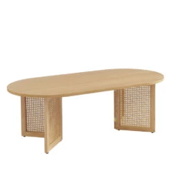 BOMBONG Table Basse En Bois Et Cannage L120cm 11 BOMBONG Table Basse En Bois Et Cannage L120cm -Meubles Soldes Magasin table basse bois cannage l120cm bombong 2