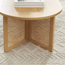 BOMBONG Table Basse En Bois Et Cannage L120cm 13 BOMBONG Table Basse En Bois Et Cannage L120cm -Meubles Soldes Magasin table basse bois cannage l120cm bombong 4