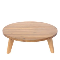 LÉONA Table Basse En Bois D'acacia ø80cm 10 LÉONA Table Basse En Bois D'acacia ø80cm -Meubles Soldes Magasin table basse bois dacacia o80cm drawer leona 2