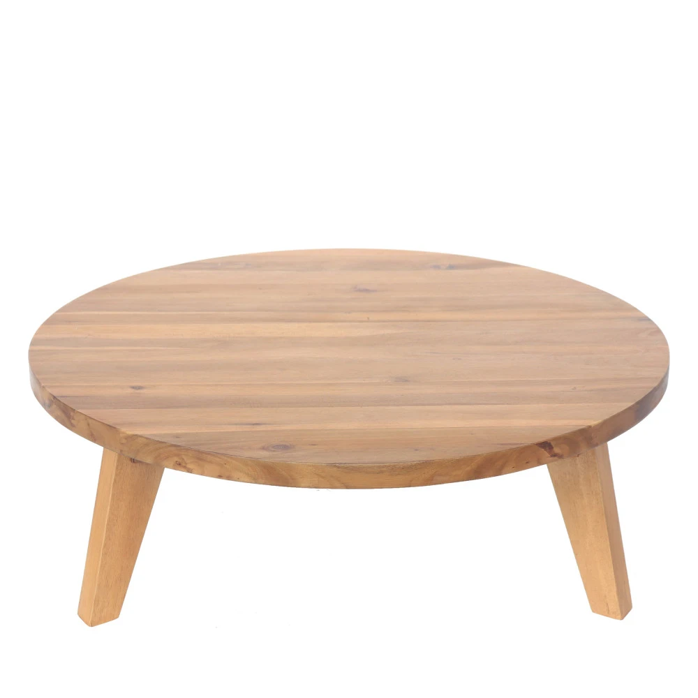 LÉONA Table Basse En Bois D'acacia ø80cm 5 LÉONA Table Basse En Bois D'acacia ø80cm – Image 3