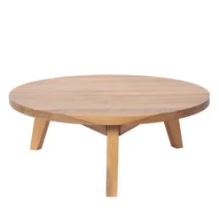 LÉONA Table Basse En Bois D'acacia ø80cm 11 LÉONA Table Basse En Bois D'acacia ø80cm -Meubles Soldes Magasin table basse bois dacacia o80cm drawer leona 3