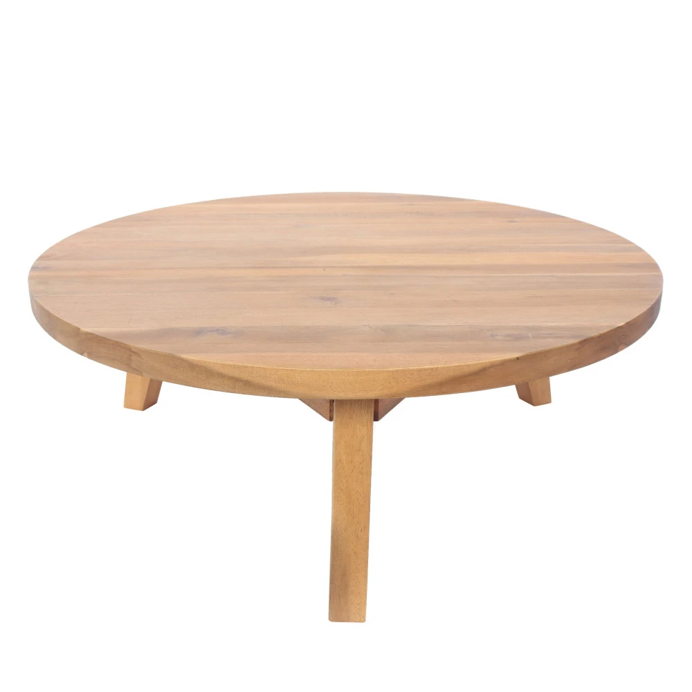 LÉONA Table Basse En Bois D'acacia ø80cm 8 LÉONA Table Basse En Bois D'acacia ø80cm – Image 6