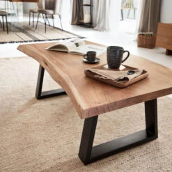 ALAIA Table Basse En Bois D'acacia Et Métal 12 ALAIA Table Basse En Bois D'acacia Et Métal -Meubles Soldes Magasin table basse bois metal kave home alaia 4