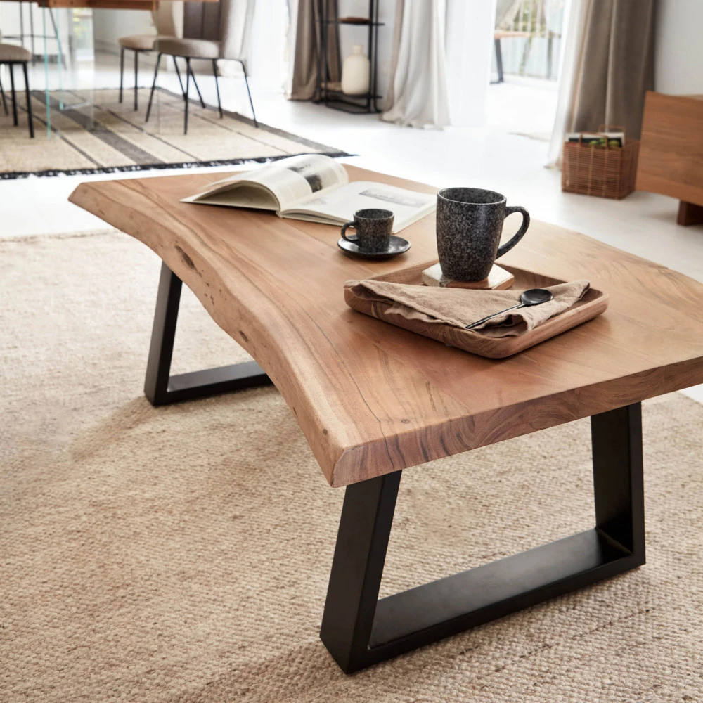 ALAIA Table Basse En Bois D'acacia Et Métal 7 ALAIA Table Basse En Bois D'acacia Et Métal – Image 5