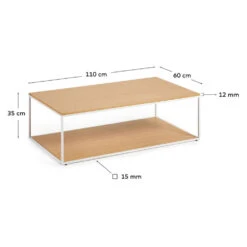 YOANA Table Basse En Bois Et Métal -Meubles Soldes Magasin table basse bois metal yoana kave home 3