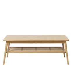 KIYO Table Basse En Bois Et Rotin