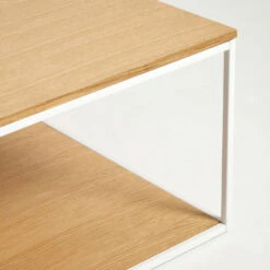 YOANA Table Basse Carrée En Bois Et Métal -Meubles Soldes Magasin table basse carree bois metal yoana kave home 2