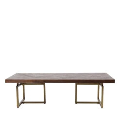 CLASS Table Basse Design Bois Et Laiton -Meubles Soldes Magasin table basse design bois d acacia et laiton class 1