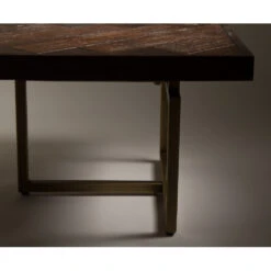 CLASS Table Basse Design Bois Et Laiton -Meubles Soldes Magasin table basse design bois d acacia et laiton class 3