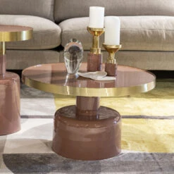 GLAM Table Basse Design En Métal ø60cm