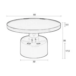 GLAM Table Basse Design En Métal ø60cm -Meubles Soldes Magasin table basse design metal 60cm zuiver glam 5
