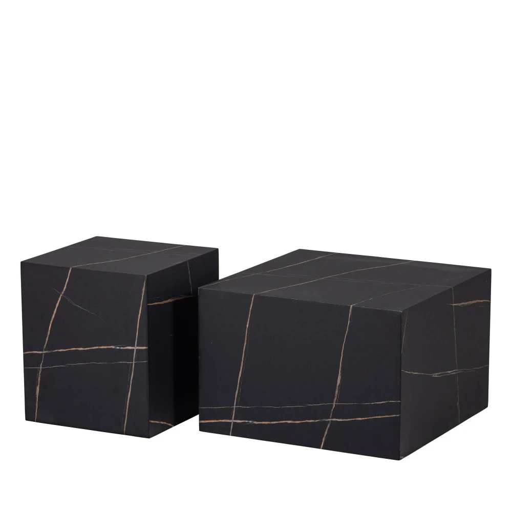 BENJI Table Basse Effet Marbre H40xL60cm 6 BENJI Table Basse Effet Marbre H40xL60cm – Image 4