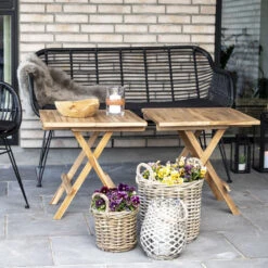 BILBAO Table Basse De Jardin Carrée En Teck -Meubles Soldes Magasin table basse jardin carree teck house nordic bilbao 6