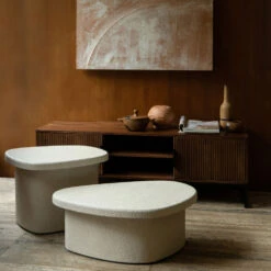 VEDA Table Basse Organique En Marbre Recyclé