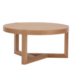 BRENTWOOD Table Basse Ronde En Bois ø81cm -Meubles Soldes Magasin table basse ronde bois 81cm woodman brentwood 2
