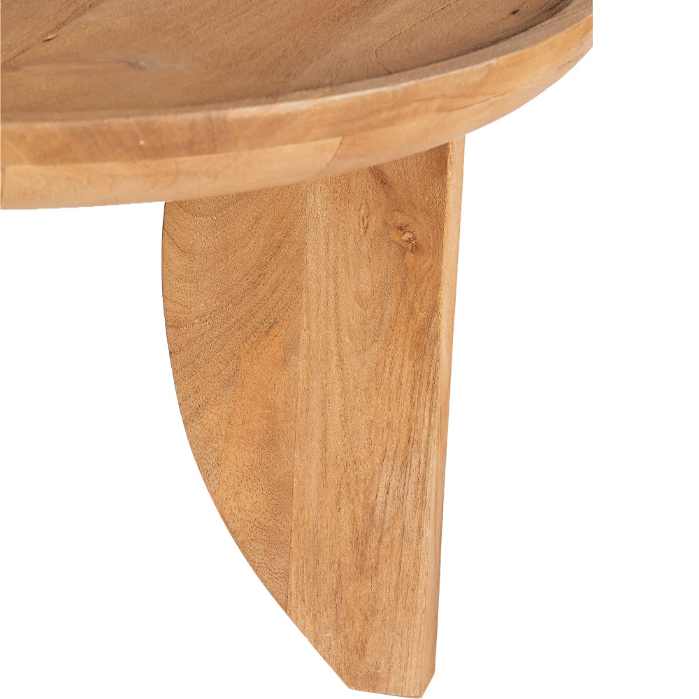 JEPARA Table Basse Ronde En Bois Massif ø84cm 7 JEPARA Table Basse Ronde En Bois Massif ø84cm – Image 5