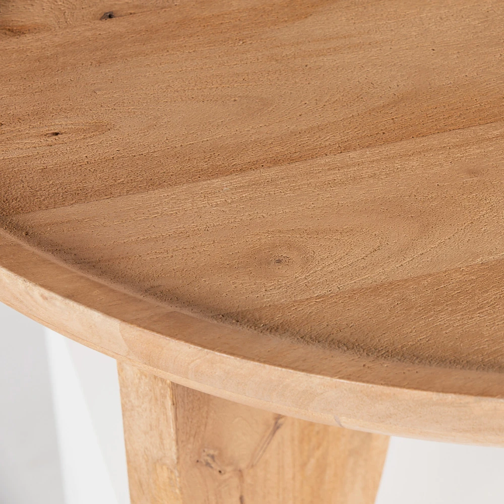 JEPARA Table Basse Ronde En Bois Massif ø84cm 8 JEPARA Table Basse Ronde En Bois Massif ø84cm – Image 6