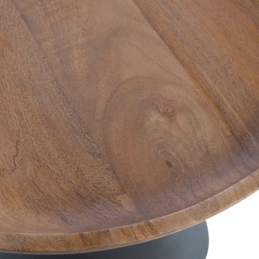 DANA Table Basse Ronde En Bois Et Métal ø53cm 5 DANA Table Basse Ronde En Bois Et Métal ø53cm – Image 3