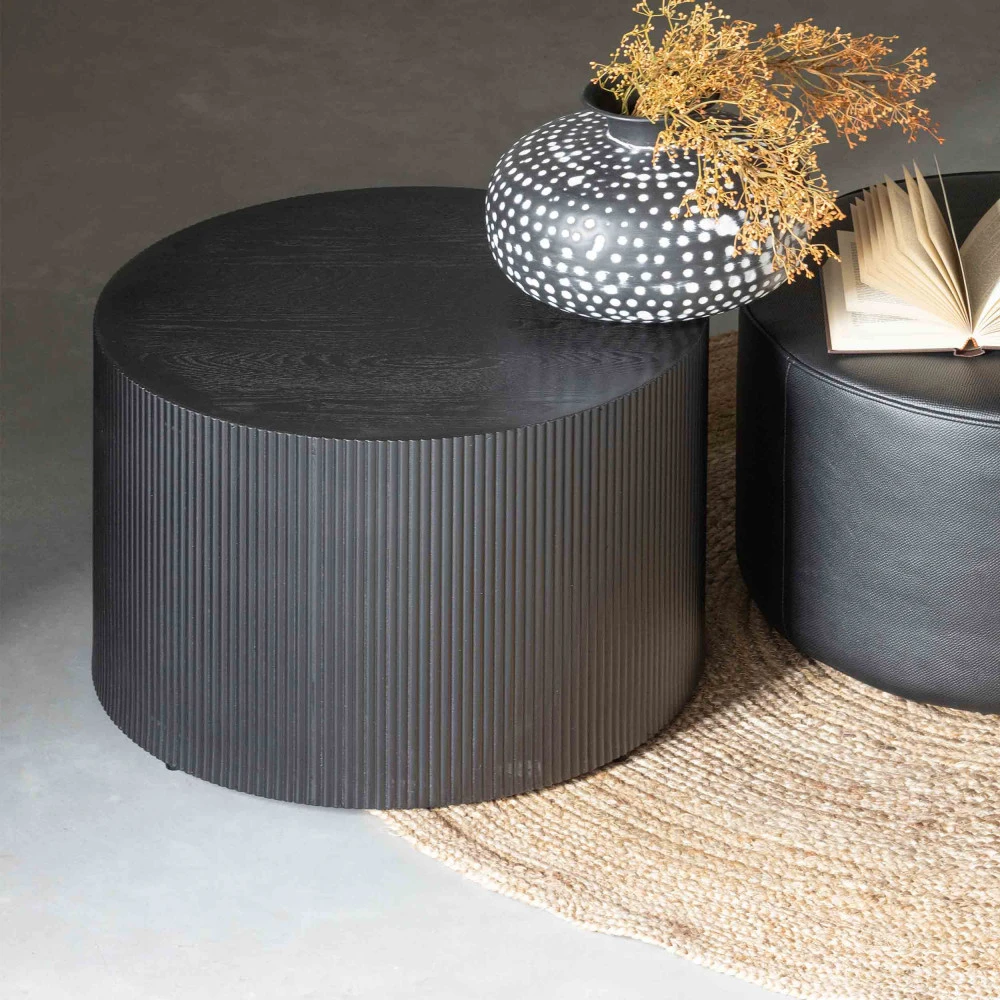 SANNE Table Basse Ronde En Bois ø60cm 3 SANNE Table Basse Ronde En Bois ø60cm