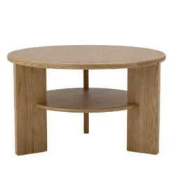 LOURDES Table Basse Ronde En Bois ø72cm -Meubles Soldes Magasin table basse ronde bois o72cm bloomingville lourdes 2