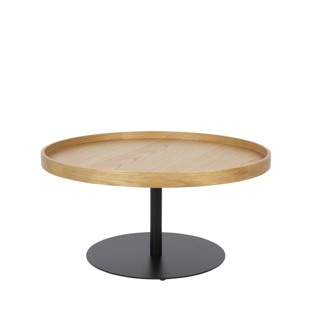 YURI Table Basse Ronde En Bois Et Métal ø70cm 4 YURI Table Basse Ronde En Bois Et Métal ø70cm – Image 2