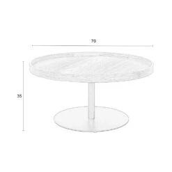 YURI Table Basse Ronde En Bois Et Métal ø70cm 13 YURI Table Basse Ronde En Bois Et Métal ø70cm -Meubles Soldes Magasin table basse ronde en bois et metal o70cm yuri 5