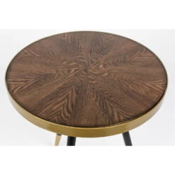 DENISE Table Basse Ronde En Métal Et Bois ø44cm 11 DENISE Table Basse Ronde En Métal Et Bois ø44cm -Meubles Soldes Magasin table basse ronde metal bois o44cm denise 3