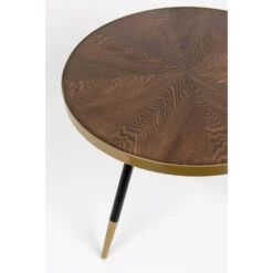 DENISE Table Basse Ronde En Métal Et Bois ø61cm -Meubles Soldes Magasin table basse ronde metal bois o61cm denise 4