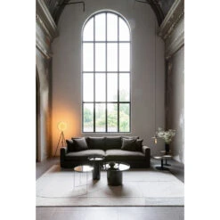 SNOW Table Basse Ronde En Métal Brossé ø40cm -Meubles Soldes Magasin table basse ronde metal brosse o40cm zuiver snow 3