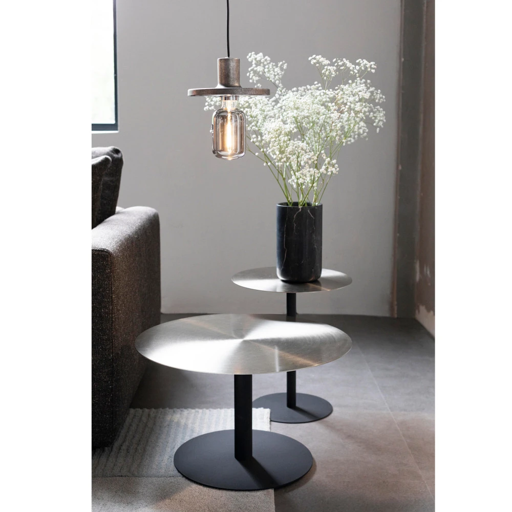 SNOW Table Basse Ronde En Métal Brossé ø60cm 3 SNOW Table Basse Ronde En Métal Brossé ø60cm