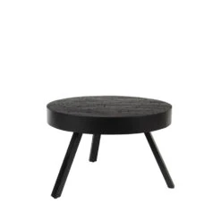 SURI Table Basse Ronde En Teck Recyclé Et Métal ø58cm 11 SURI Table Basse Ronde En Teck Recyclé Et Métal ø58cm -Meubles Soldes Magasin table basse ronde teck recycle metal o58cm suri 1