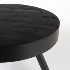 SURI Table Basse Ronde En Teck Recyclé Et Métal ø58cm 13 SURI Table Basse Ronde En Teck Recyclé Et Métal ø58cm -Meubles Soldes Magasin table basse ronde teck recycle metal o58cm suri 3