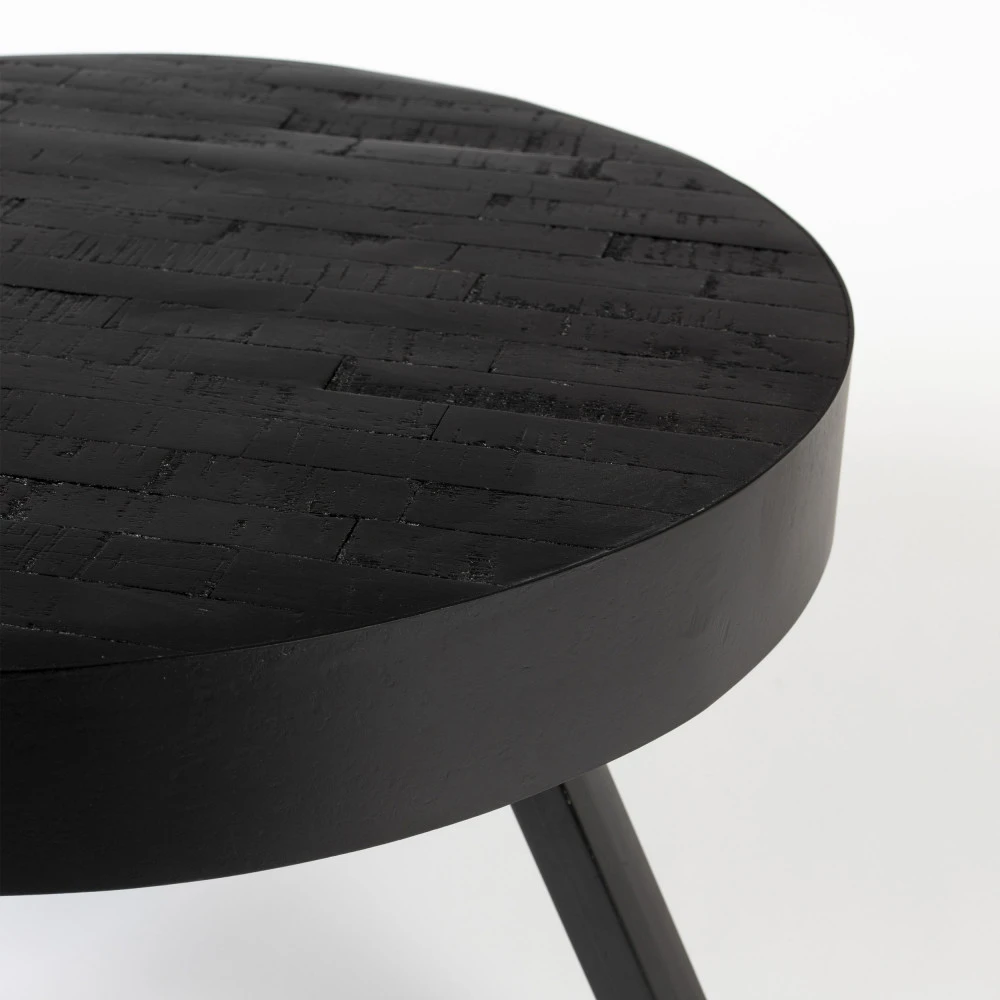 SURI Table Basse Ronde En Teck Recyclé Et Métal ø58cm 6 SURI Table Basse Ronde En Teck Recyclé Et Métal ø58cm – Image 4