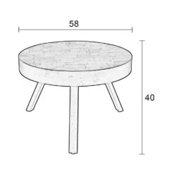 SURI Table Basse Ronde En Teck Recyclé Et Métal ø58cm 17 SURI Table Basse Ronde En Teck Recyclé Et Métal ø58cm -Meubles Soldes Magasin table basse ronde teck recycle metal o58cm suri 7
