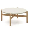 POLA Table Basse En Terrazzo Et Bois Massif ø88,5cm 2 POLA Table Basse En Terrazzo Et Bois Massif ø88,5cm -Meubles Soldes Magasin table basse terrazzo bois massif o885cm pola kave home