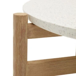 POLA Table Basse En Terrazzo Et Bois Massif ø88,5cm -Meubles Soldes Magasin table basse terrazzo bois massif o885cm pola kave home 2