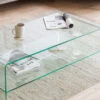 BURANO Table Basse En Verre 110x55 Cm -Meubles Soldes Magasin table basse verre 110x55 cm burano
