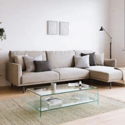 BURANO Table Basse En Verre 110x55 Cm -Meubles Soldes Magasin table basse verre 110x55 cm burano 5