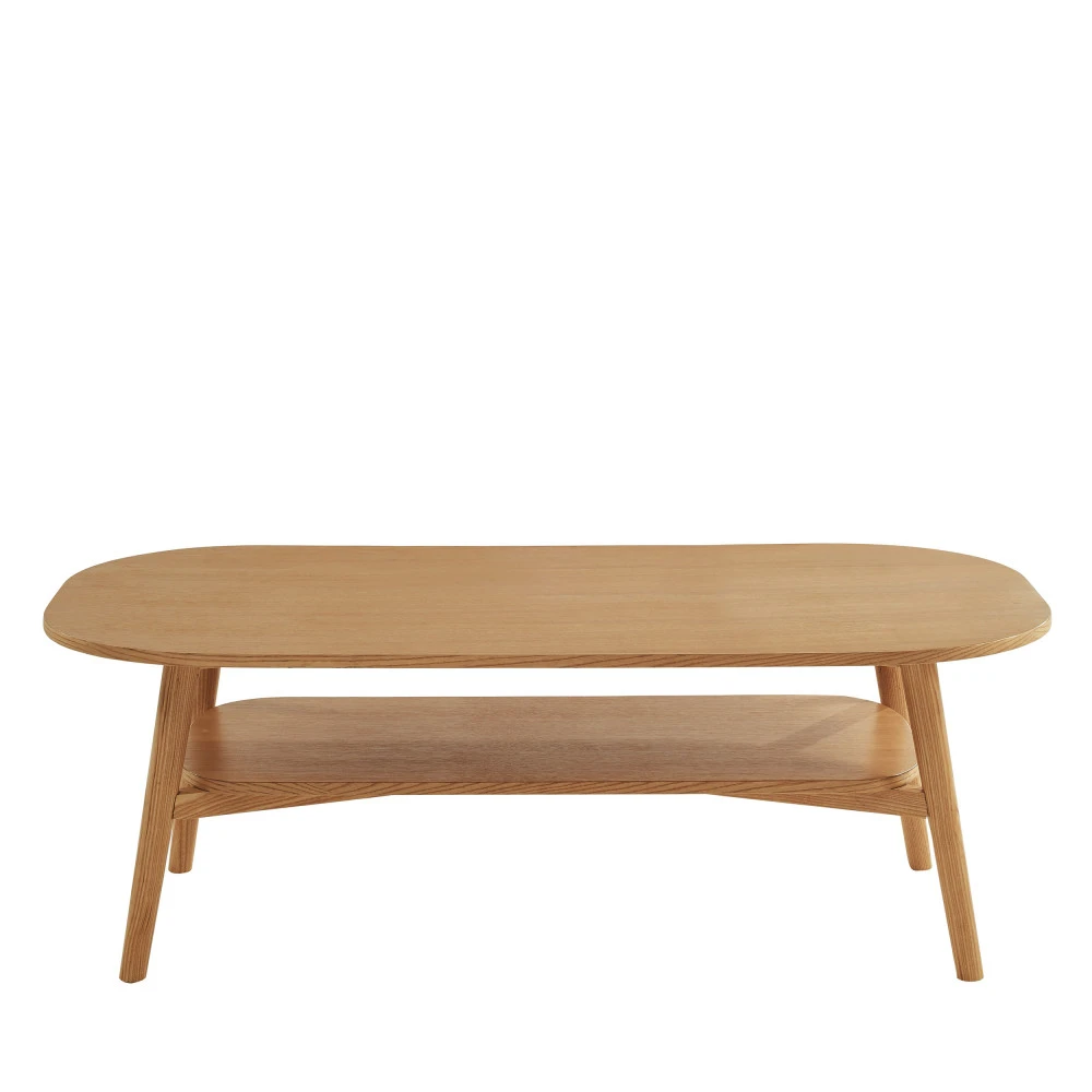 GRUDE Table Basse Vintage En Bois 120x60 Cm 4 GRUDE Table Basse Vintage En Bois 120x60 Cm – Image 2
