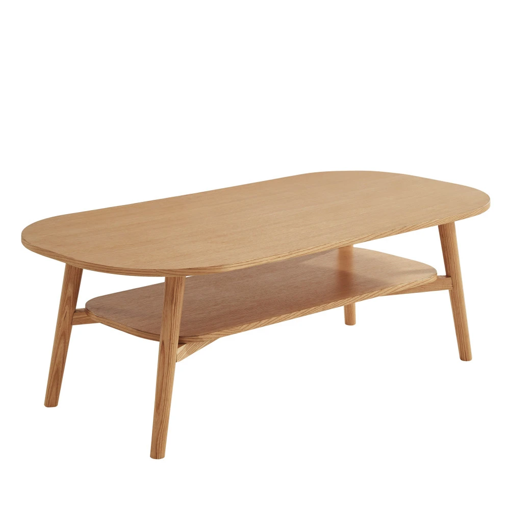 GRUDE Table Basse Vintage En Bois 120x60 Cm 5 GRUDE Table Basse Vintage En Bois 120x60 Cm – Image 3