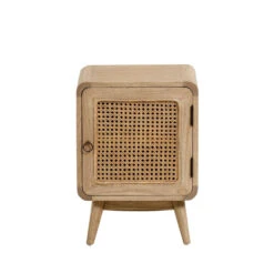 JARABACOA Table De Chevet En Bois Et Cannage -Meubles Soldes Magasin table chevet bois cannage jarabacoa 1