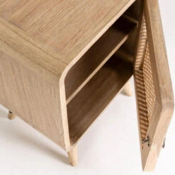 JARABACOA Table De Chevet En Bois Et Cannage -Meubles Soldes Magasin table chevet bois cannage jarabacoa 5