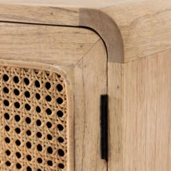 JARABACOA Table De Chevet En Bois Et Cannage -Meubles Soldes Magasin table chevet bois cannage jarabacoa 7